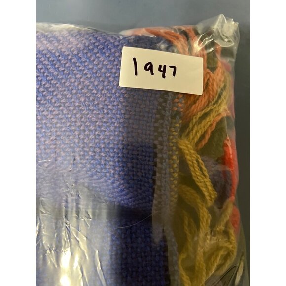 Handwoven Multicolor VirginWool Throw Blanket Fringe By The Three Weavers Cabin - Picture 7 of 7